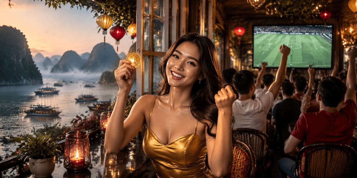 Người dùng Việt Nam thư giãn tại Vịnh Hạ Long và xem thông tin cá cược thể thao