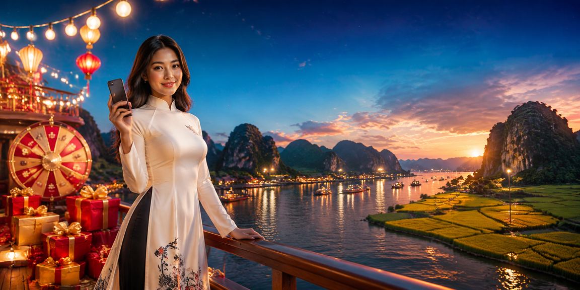 Cảnh thiên nhiên Ninh Bình, biểu tượng cho sự thư giãn khi trải nghiệm giải trí trực tuyến tại Việt Nam